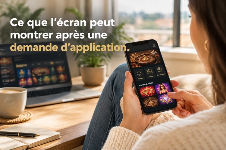 Ce que l’écran peut montrer après une demande d’application