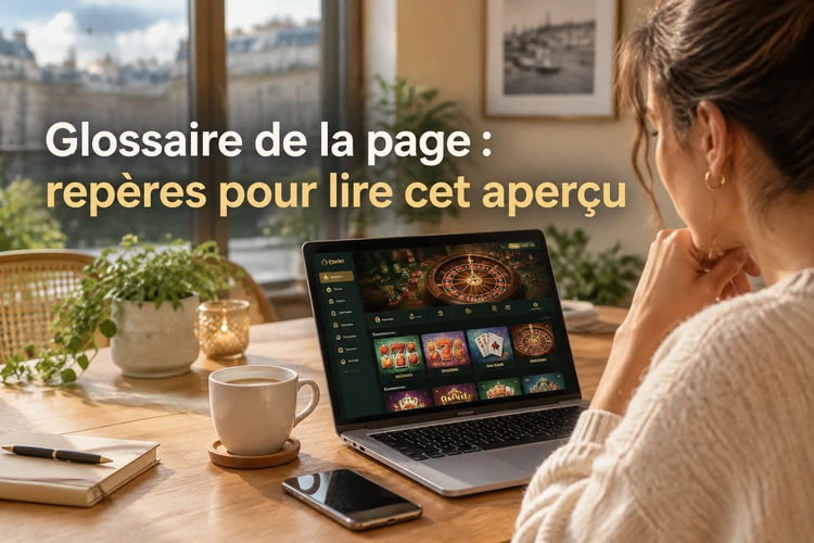 Glossaire de la page : repères pour lire cet aperçu